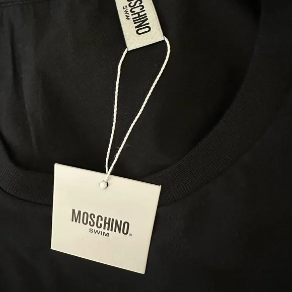 Moschino designer new black swim shirt L - Picture 3 of 7
